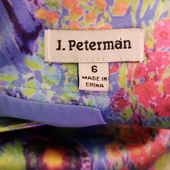 J. PETERMAN floral silk dress - Picture 4 of 5